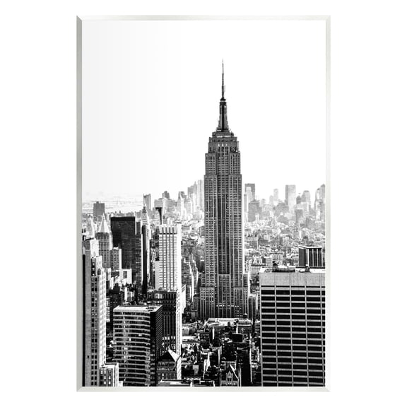 Stupell Industries New York Urban City Skyscrapers Downtown Skyline Photograph Unframed Art Print Wall Art, Design by Bill Carson Photography