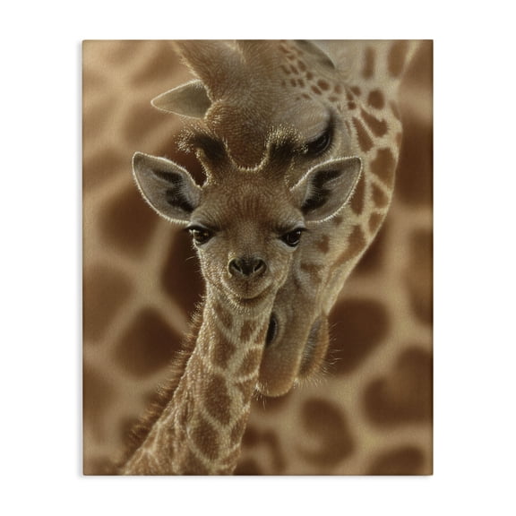 Stupell Industries Newborn Giraffe Calf Canvas Wall Art design by Collin Bogle, 30 x 24