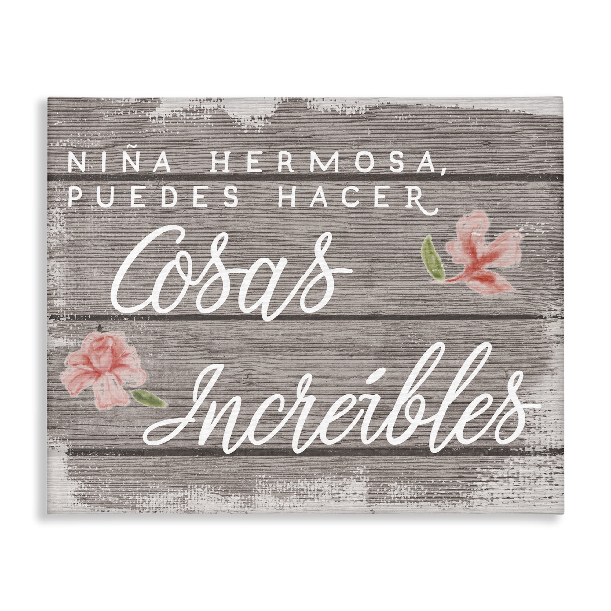 Stupell Industries Niña Hacer Cosas Increíbles Inspirational Quotes & Sayings Painting Wrapped Canvas Art Print Wall Art, 30 x 24