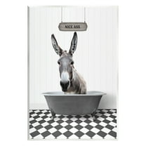 Stupell Industries Nice A** Funny Donkey Animals & Insects Painting Unframed Art Print Wall Art, 10 x 15