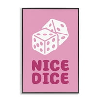 Stupell Industries Nice Dice Phrase Entertainment Painting Black Framed Art Print Wall Art, 12 x 18