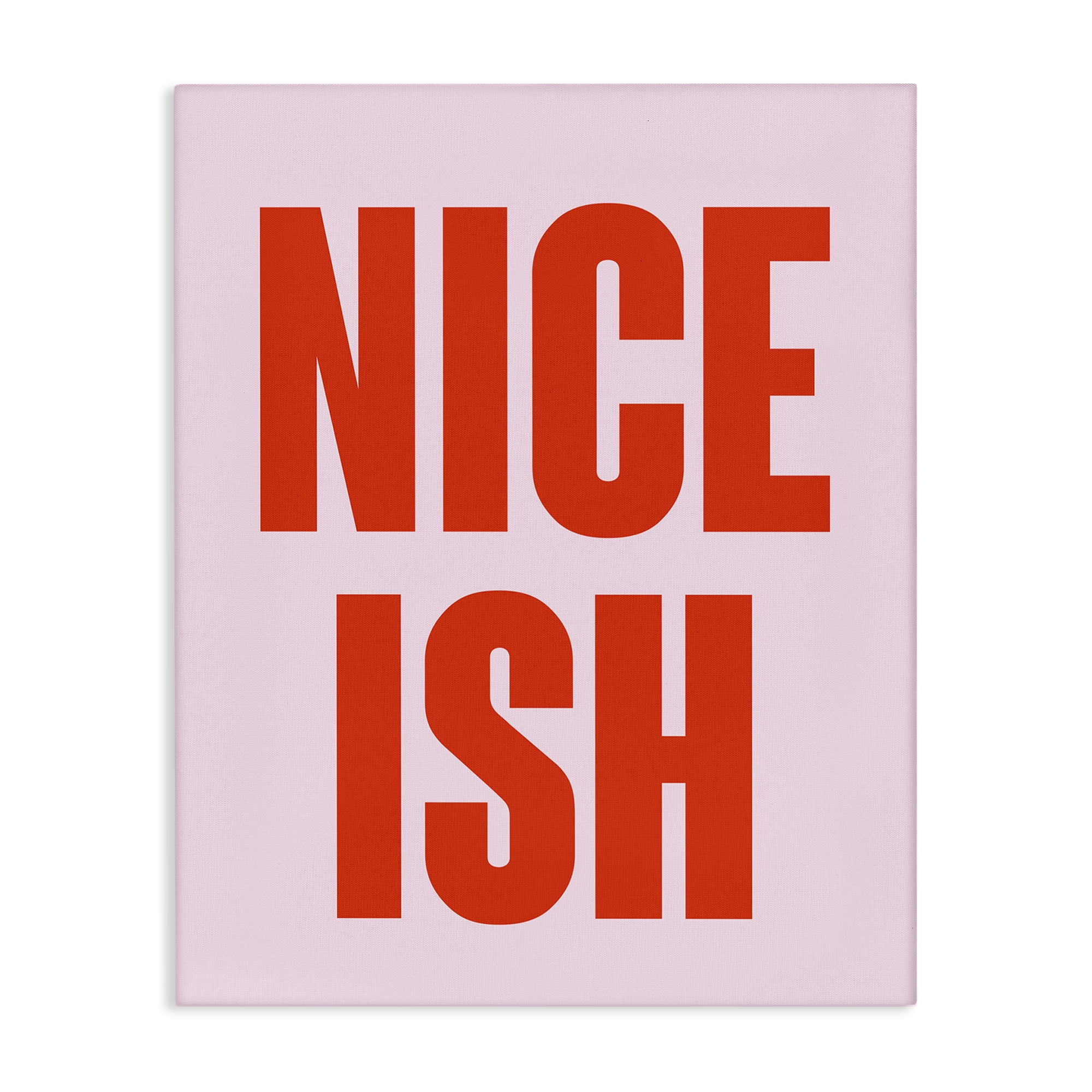 Stupell Industries Nice Ish Red & Pink Holiday Painting Wrapped Canvas Art Print Wall Art, 24 x 30