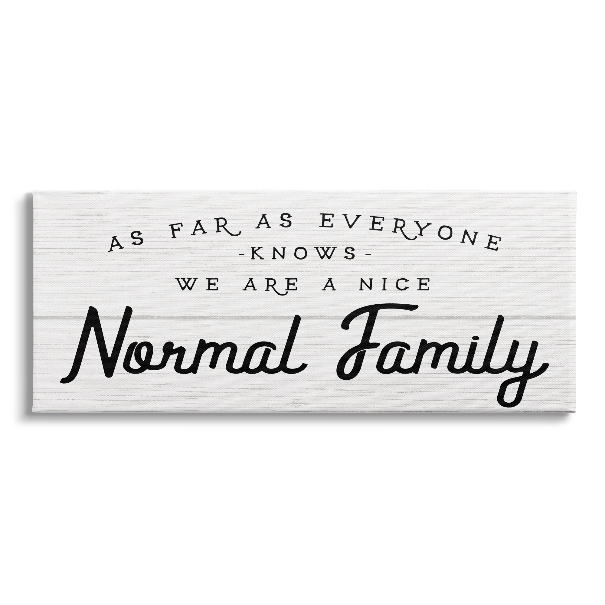 Stupell Industries Nice Normal Family Phrase Funny Motivational Phrase, 40 x 17, Design by Daphne Polselli