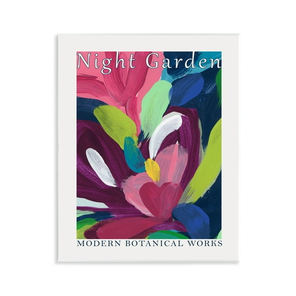 Stupell Industries Night Garden Museum Abstract Painting Unframed Art Print Wall Art, 11 x 14