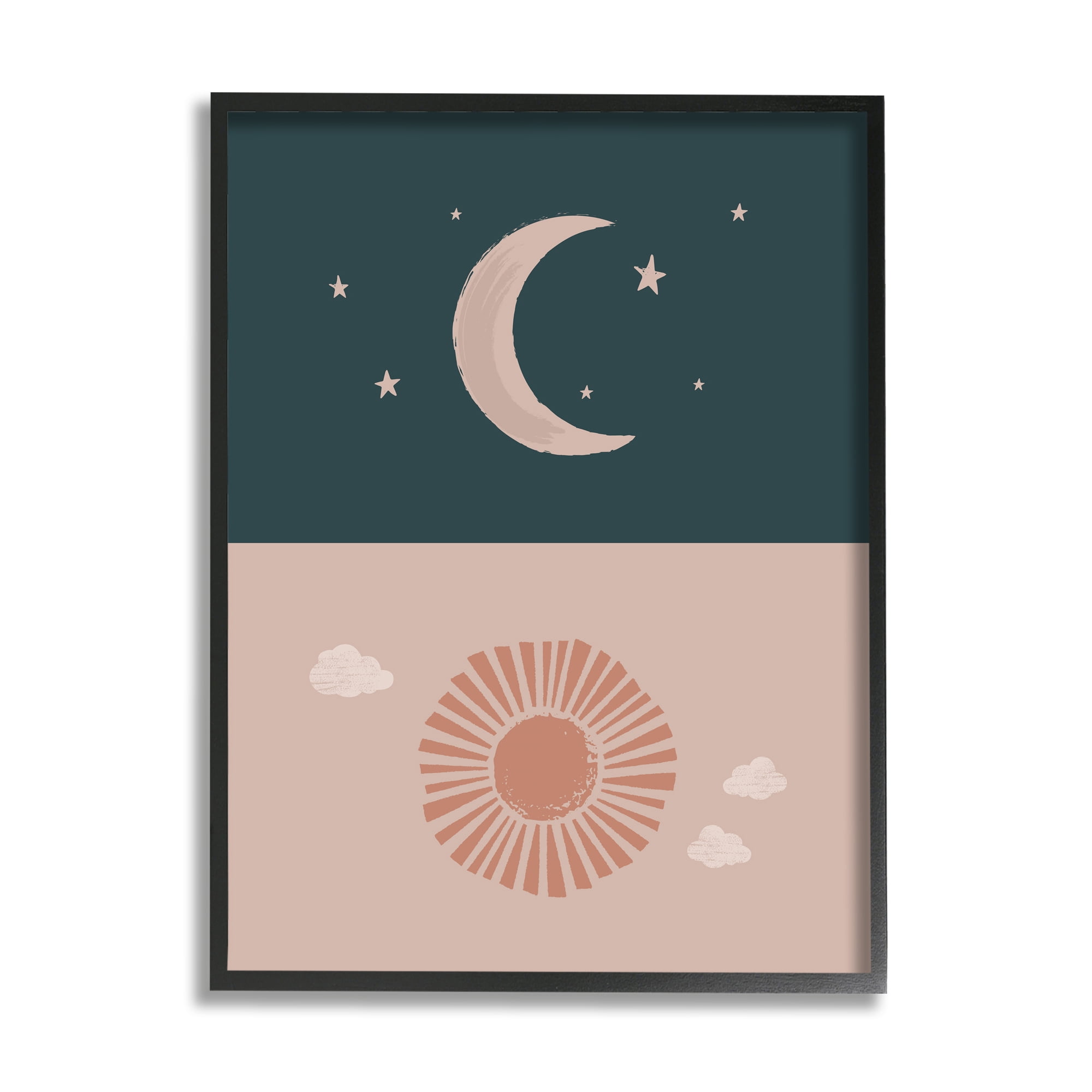 Stupell Industries Night Sky over Sunny Day Muted Tones,24 x 30,Designed by Lisa Whitebutton