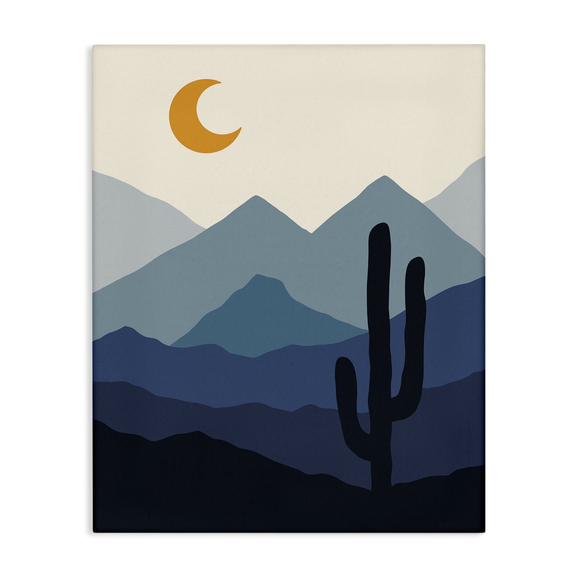 Stupell Industries Night in the Desert Abstract Painting Wrapped Canvas Art Print Wall Art, 36 x 48