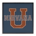 thumbnail image 1 of Stupell Industries Nirvana U Varsity Style Text & Numbers Painting Black Framed Art Print Wall Art, 17 x 17, 1 of 2
