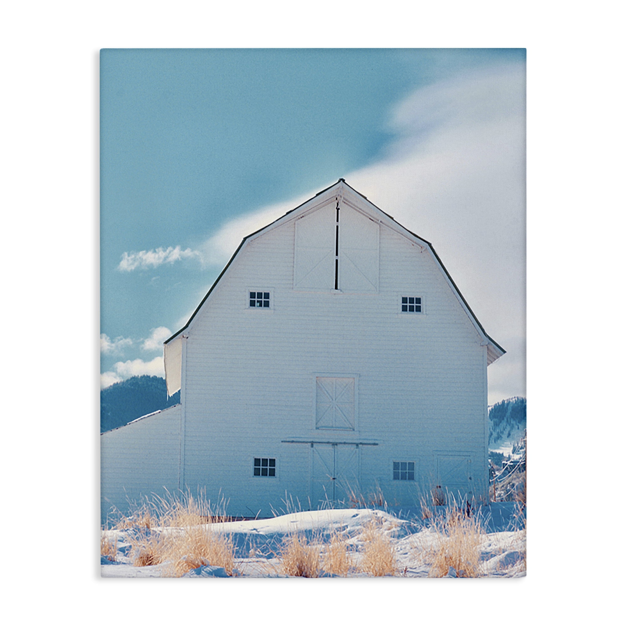 Stupell Industries Niveous Winter Barn Nautical & Beach Photography Wrapped Canvas Art Print Wall Art, 36 x 48