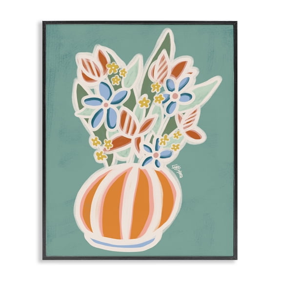 Stupell Industries Nix Flower Bouquet Black Framed Giclee Art design by Beki Marquardt, 14 x 11