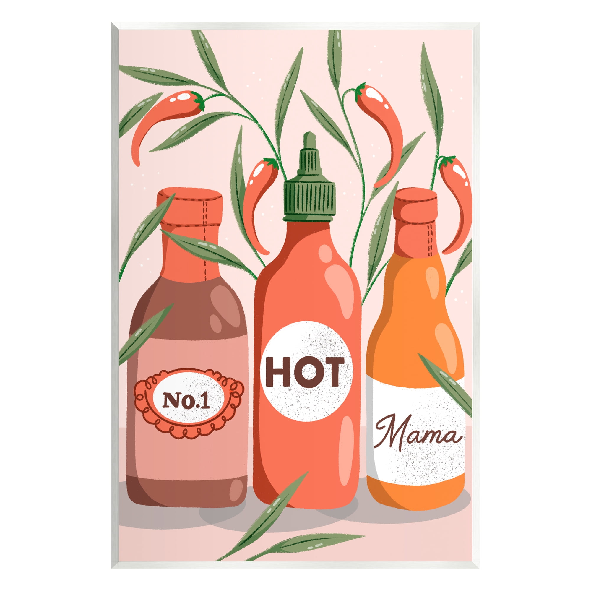 Stupell Industries No.1 Hot Mama Chili Sauce Holiday Painting Unframed Art Print Wall Art