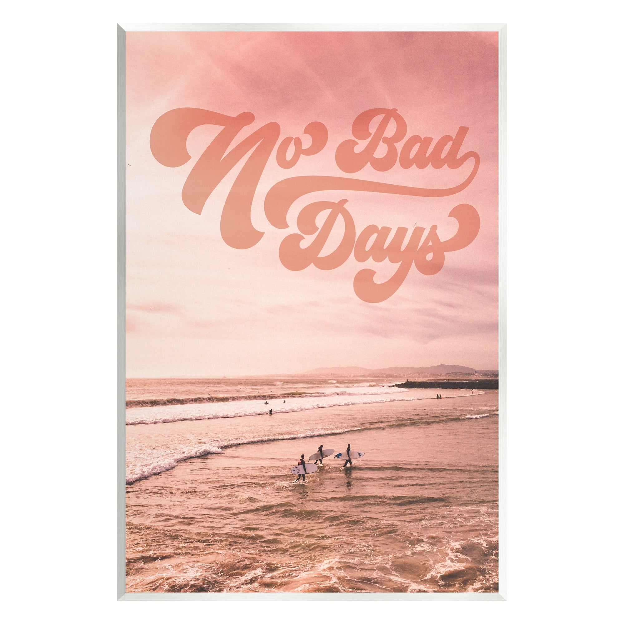 Stupell Industries No Bad Days Retro Beach Nature Painting Unframed Art Print Wall Art, 10 x 15