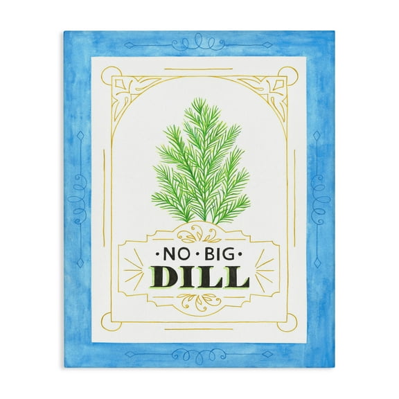 Stupell Industries No Big Dill Pun Canvas Wall Art design by Lara Beeston, 20 x 16