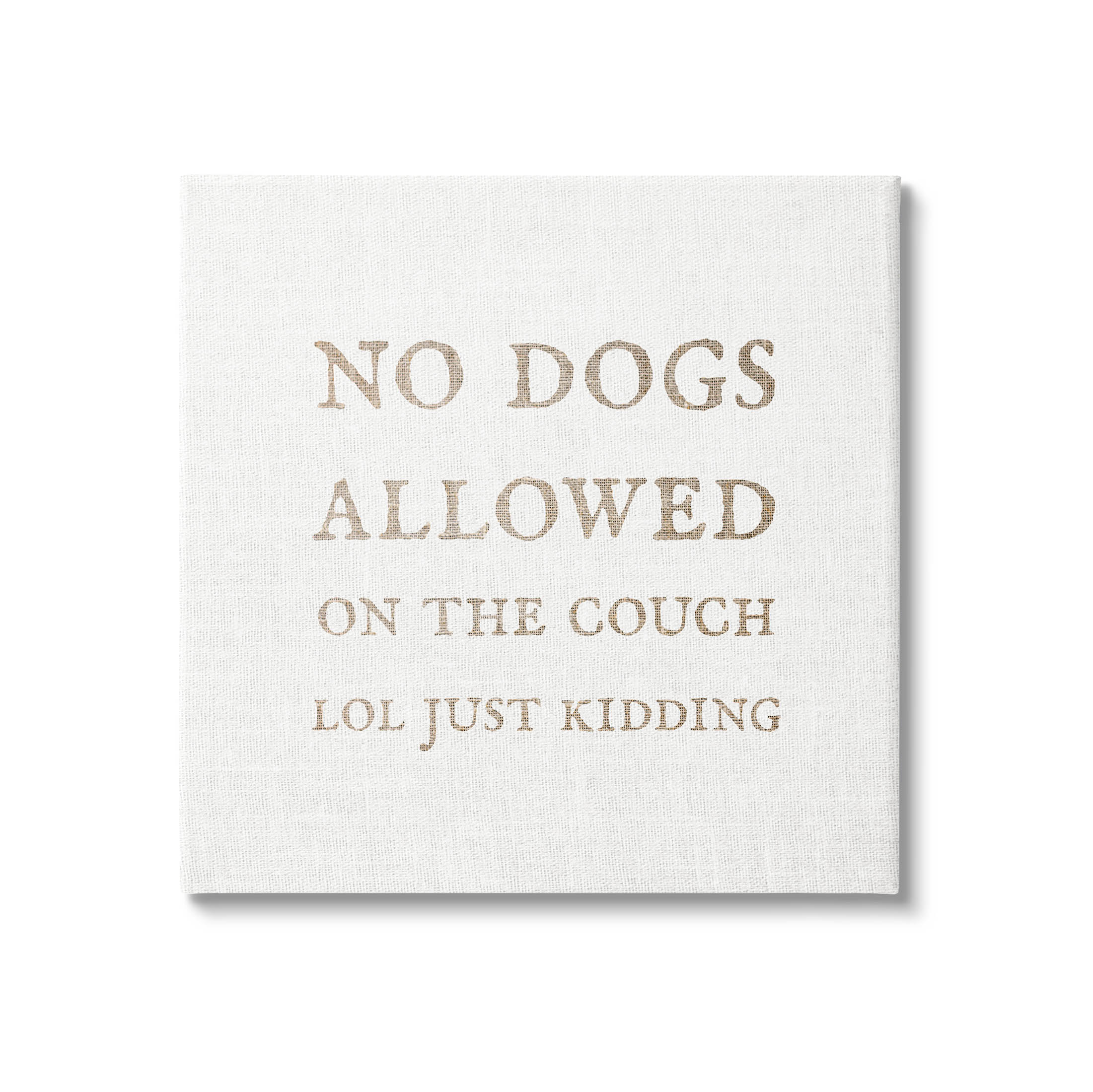 Stupell Industries No Dogs Allowed Pet Humor Graphic Art Gallery Wrapped Canvas Print Wall Art, Design by Daphne Polselli