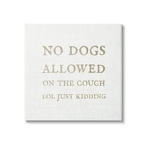 Stupell Industries No Dogs Allowed Pet Humor Graphic Art Gallery Wrapped Canvas Print Wall Art, Design by Daphne Polselli