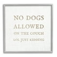 thumbnail image 1 of Stupell Industries No Dogs Allowed Pet Humor Graphic Art Gray Framed Art Print Wall Art, Design by Daphne Polselli, 1 of 8