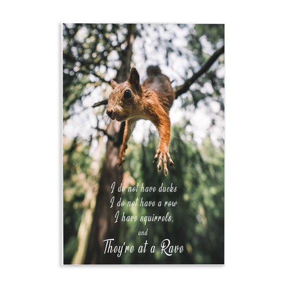 Stupell Industries Eclectic Squirrels at a Rave Funny Wall Plaque Art, 13 x 19, by Ziwei Li