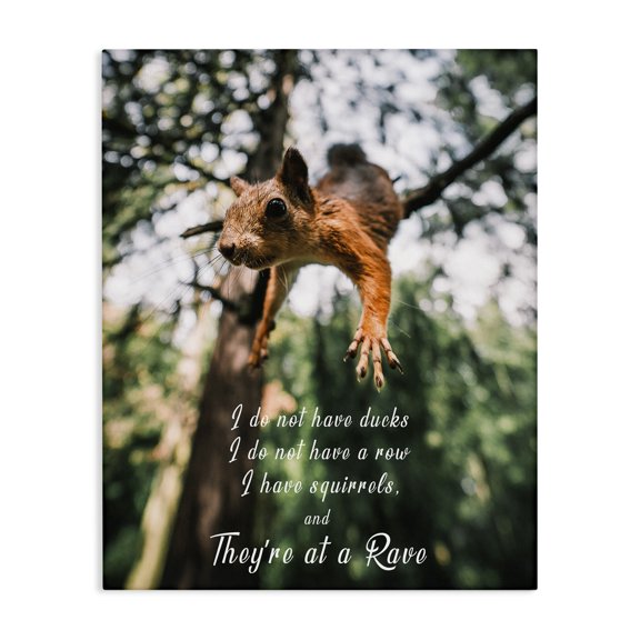 Stupell Industries Eclectic Squirrels at a Rave Funny Canvas Art, 36 x 48, by Ziwei Li