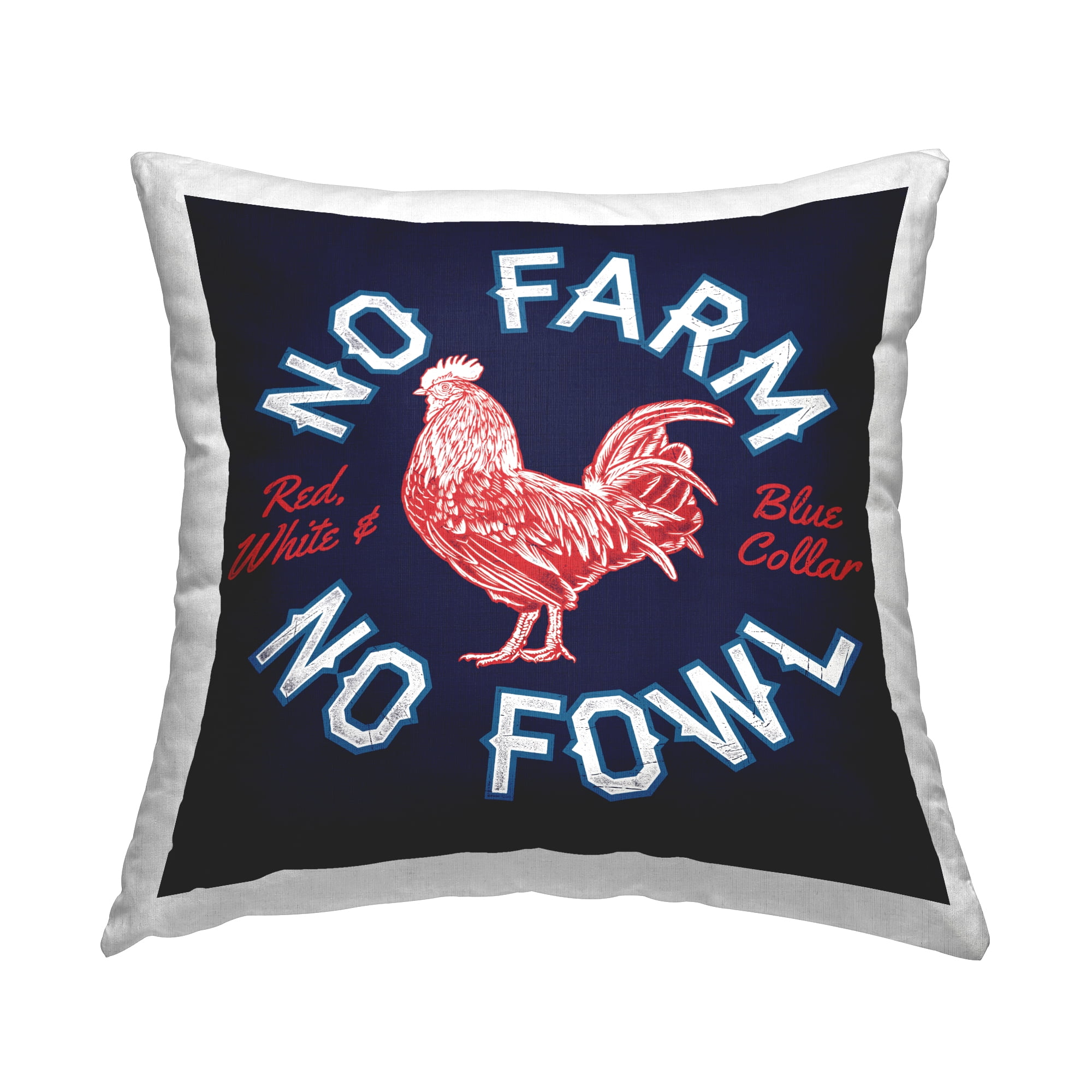 Stupell Industries No Farm or Fowl Decorative Printed Throw Pillow Design by Jedco Brands, Inc..