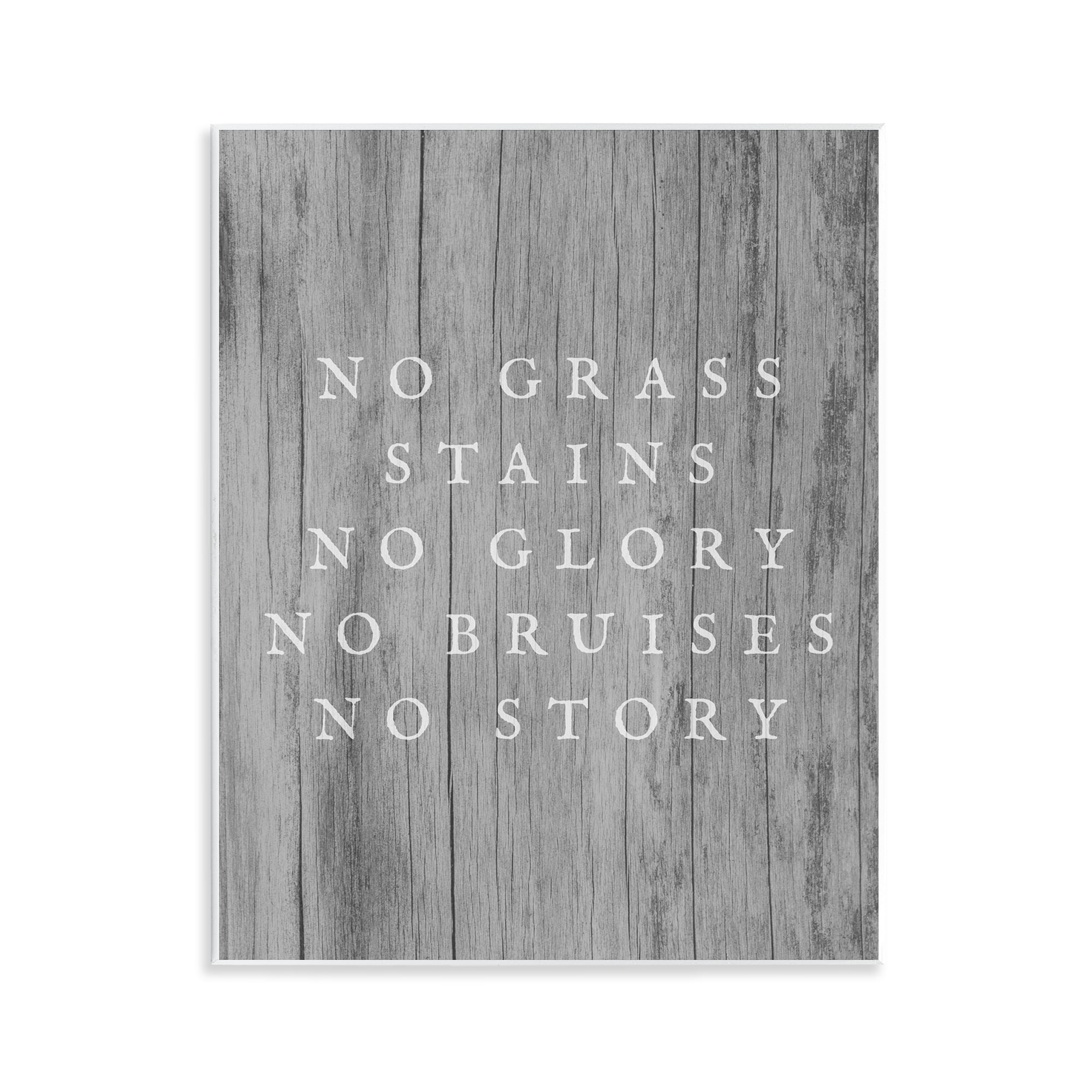 Stupell Industries No Grass Stains No Glory Sports Painting Unframed Art Print Wall Art, 11 x 14