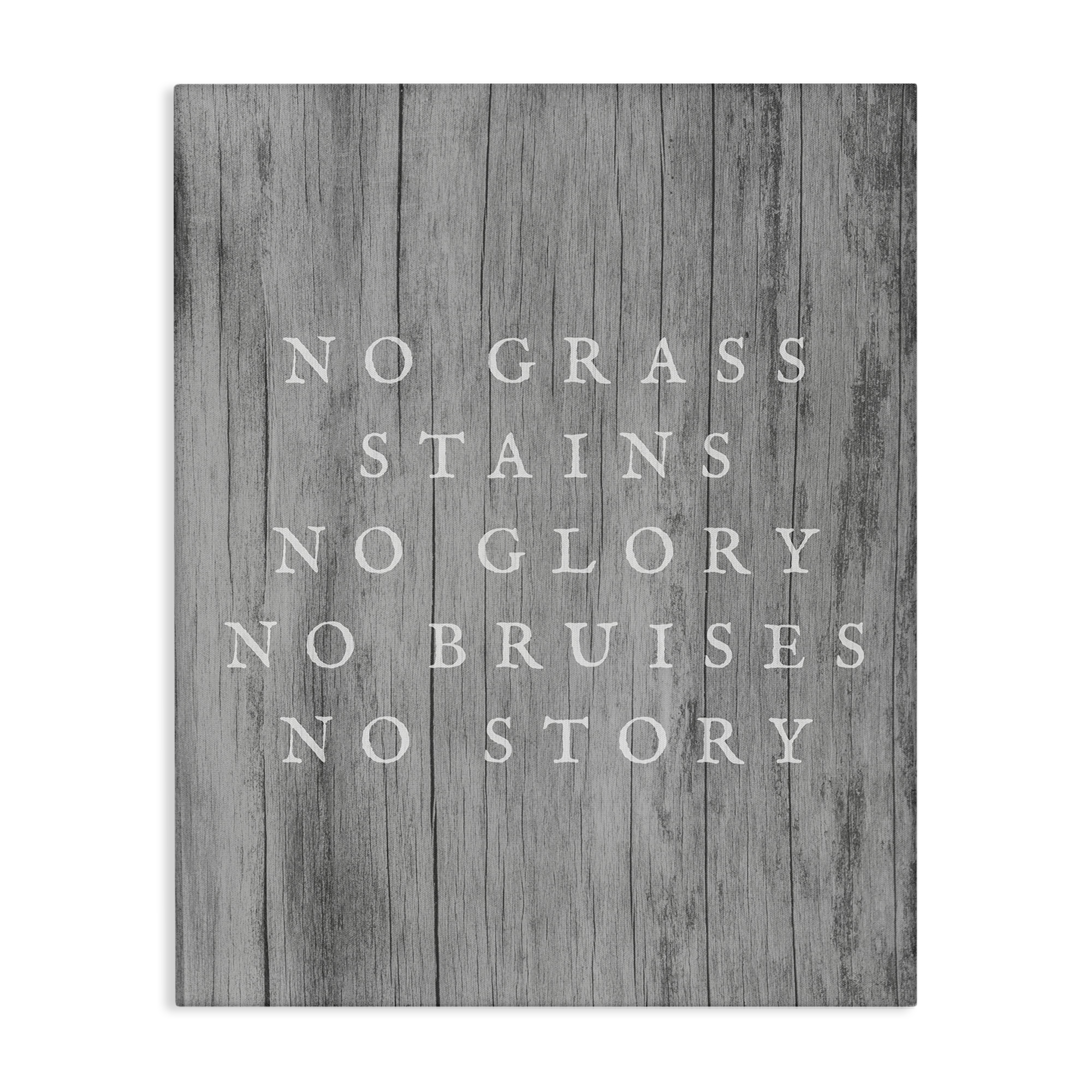 Stupell Industries No Grass Stains No Glory Sports Painting Wrapped Canvas Art Print Wall Art, 16 x 20