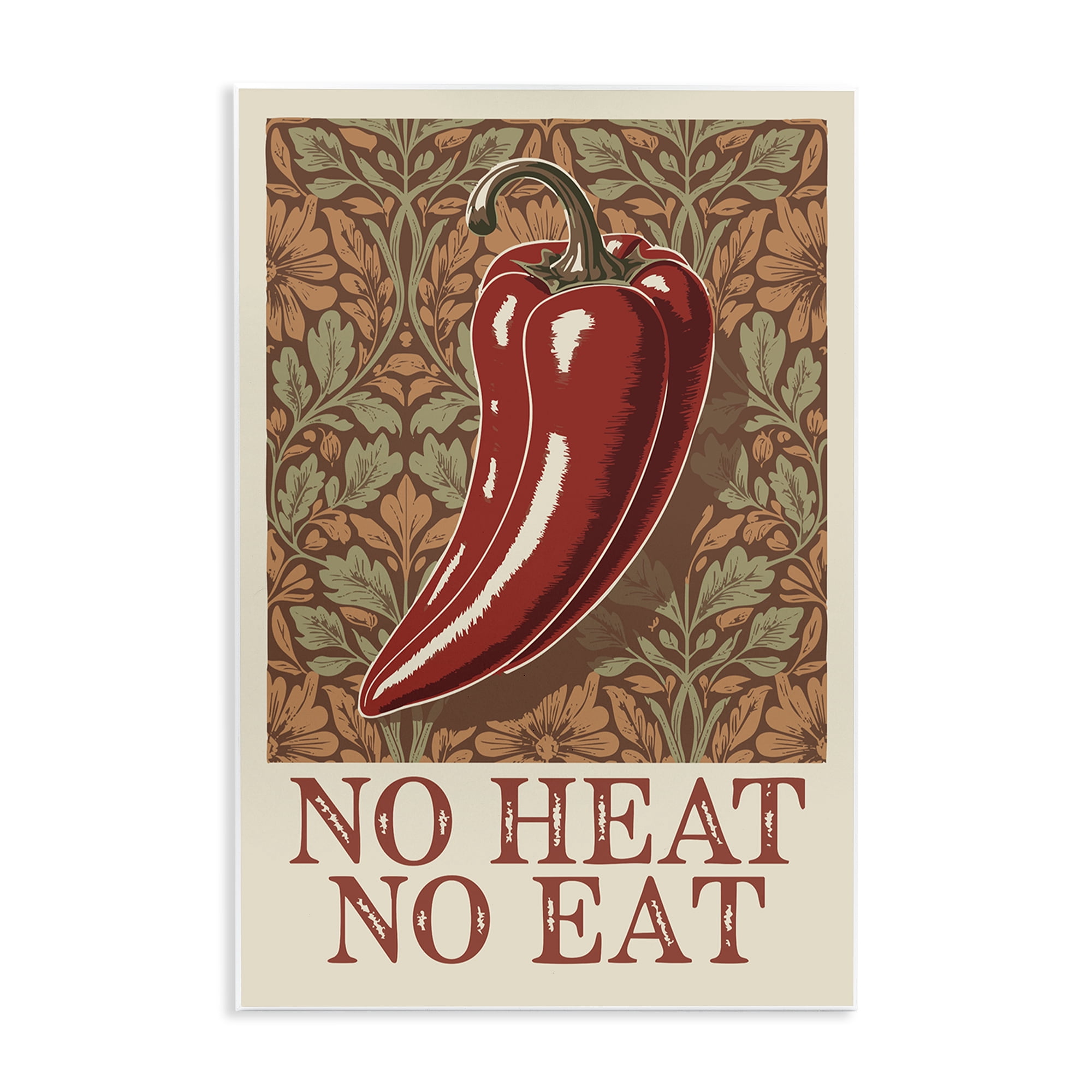 Stupell Industries No Heat or Eat Pepper Wall Plaque Art, design by Andreas Magnusson