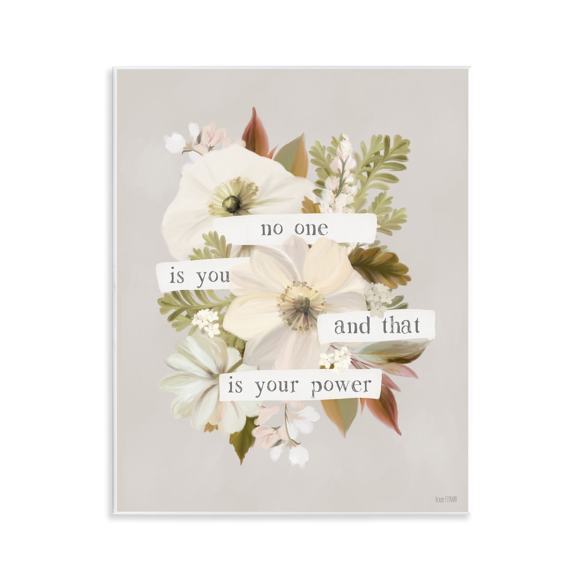 Stupell Industries No One Is You Botanical & Floral Painting Unframed Art Print Wall Art, 11 x 14