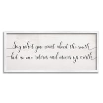 Stupell Industries No One Retires Up North Phrase Southern Appreciation, 13 x 30, Designed by Daphne Polselli