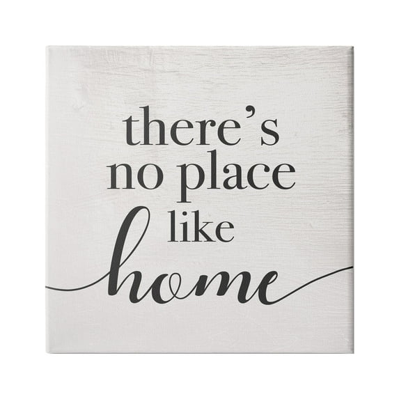 Stupell Industries No Place Like Home Phrase Rustic Farmhouse Pattern, 17 x 17, Design by Daphne Polselli
