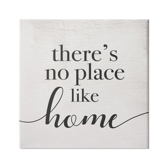 Stupell Industries No Place Like Home Phrase Rustic Farmhouse Pattern, 36 x 36, Design by Daphne Polselli