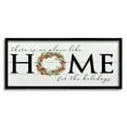 thumbnail image 1 of Stupell Industries No Place Like Home for Holiday Holly Wreath, 30 x 13, Design by Sally Swatland, 1 of 5