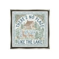 thumbnail image 1 of Stupell Industries No Place Like Lake Landscape Painting Gray Floater Framed Canvas Art Print Wall Art, 25 x 25, 1 of 10