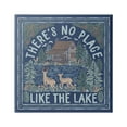 thumbnail image 1 of Stupell Industries No Place Like Lake Phrase Nature Painting Gallery Wrapped Canvas Print Wall Art, 17 x 17, 1 of 7