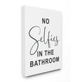 thumbnail image 1 of Stupell Industries No Selfies Funny Word Bathroom Black And White Design Canvas Wall Art by Lettered and Lined, 1 of 6