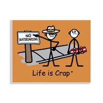 Stupell Industries No Skateboarding Sign Novelty & Humor Painting Unframed Art Print Wall Art, 14 x 11