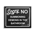 thumbnail image 1 of Stupell Industries No Summoning Demons Phrase Graphic Art Gallery Wrapped Canvas Print Wall Art, Design by Lil' Rue, 1 of 7