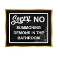 thumbnail image 1 of Stupell Industries No Summoning Demons Phrase Graphic Art Metallic Gold Floating Framed Canvas Print Wall Art, Design by Lil' Rue, 1 of 6
