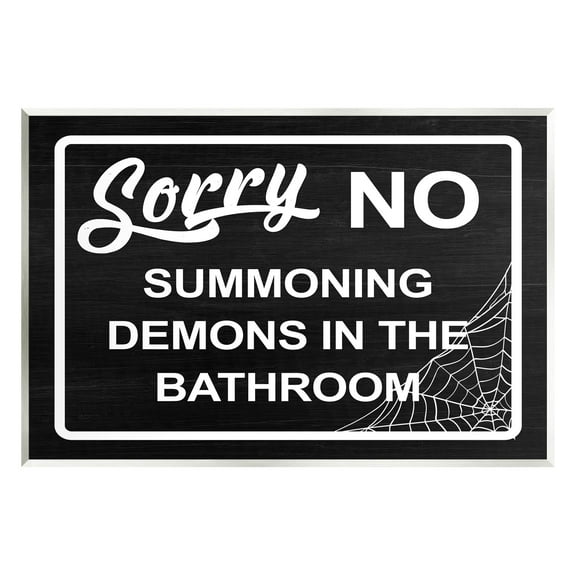 Stupell Industries No Summoning Demons Phrase Graphic Art Unframed Art Print Wall Art, Design by Lil' Rue
