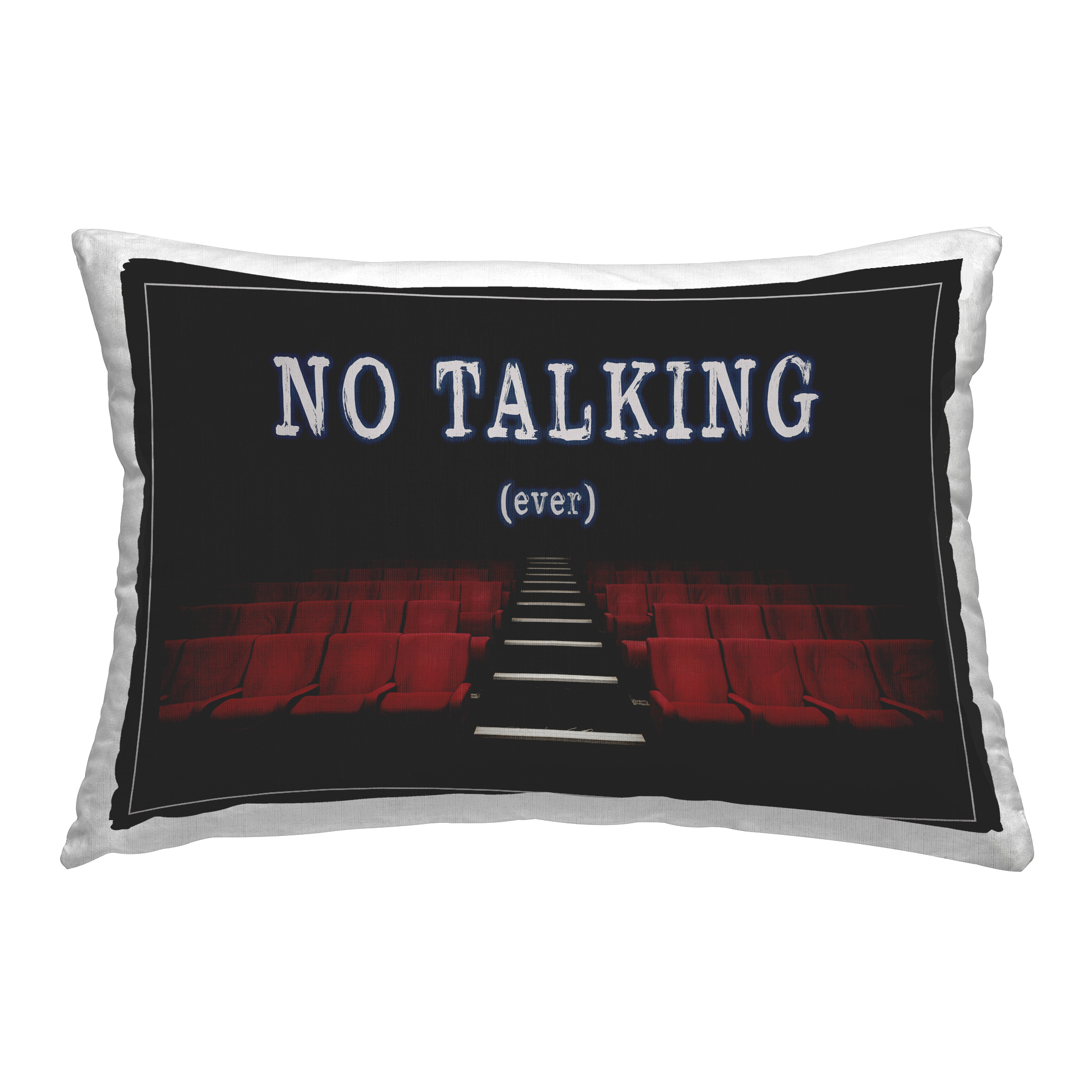 Stupell Industries No Talking Move Theater Decorative Printed Throw Pillow Design by Graffi*tee Studios.