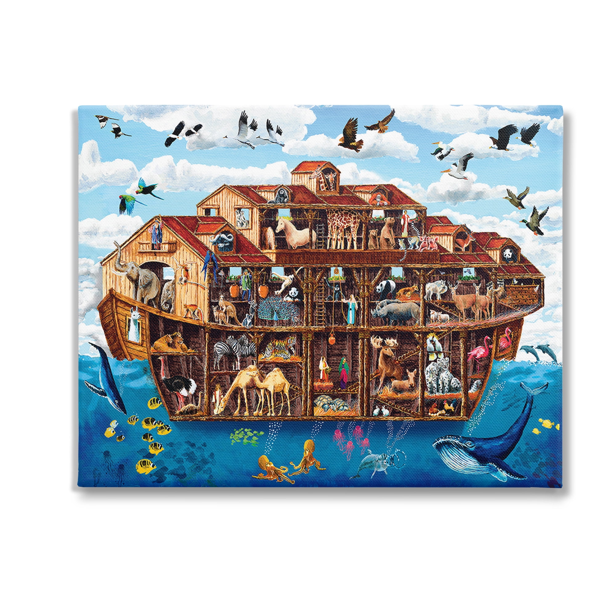 Stupell Industries Noah's Ark Animals Animals & Insects Painting