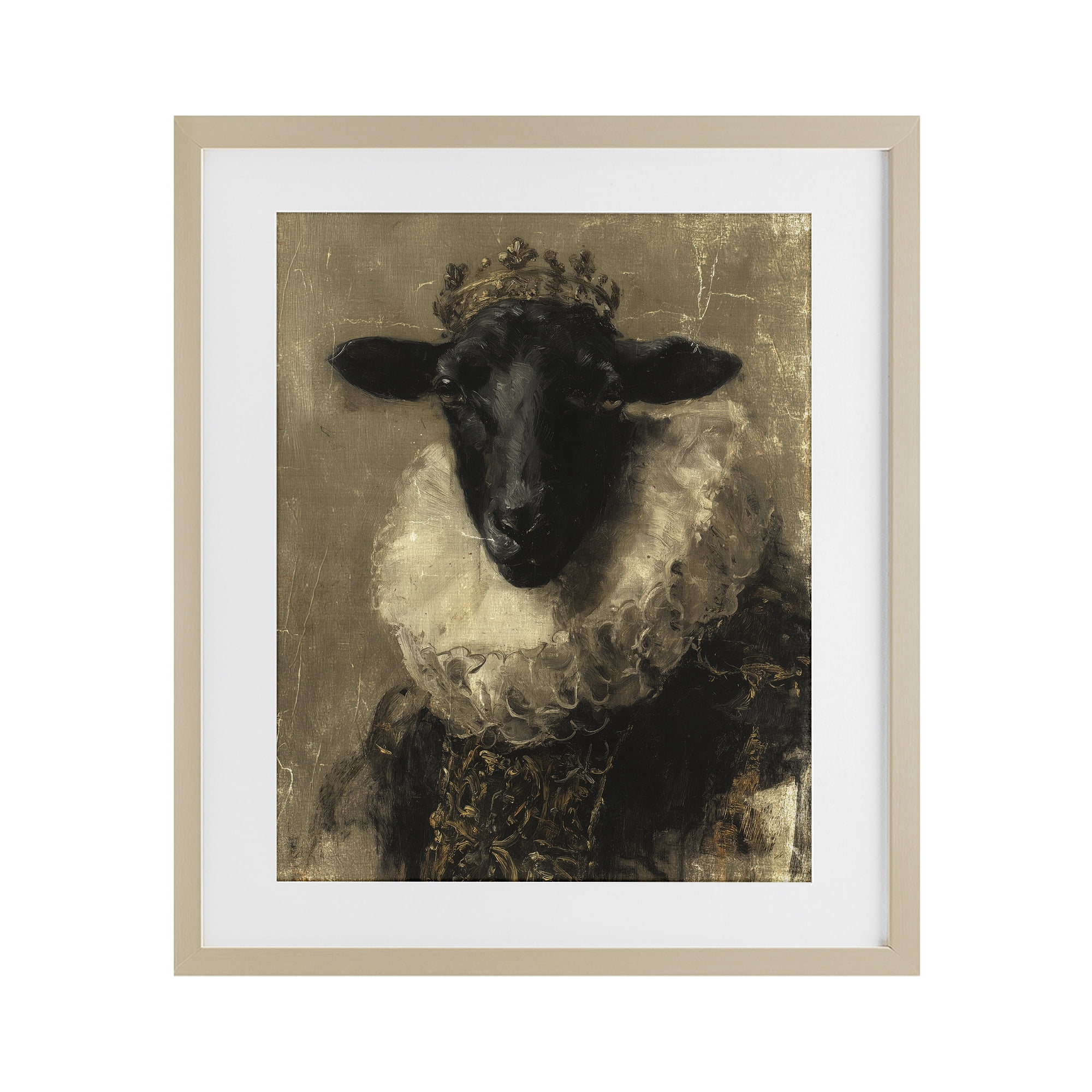 Stupell Industries Noble Ram Portrait Birch Framed Print Under Glass, design by Svetlana Aleynikova