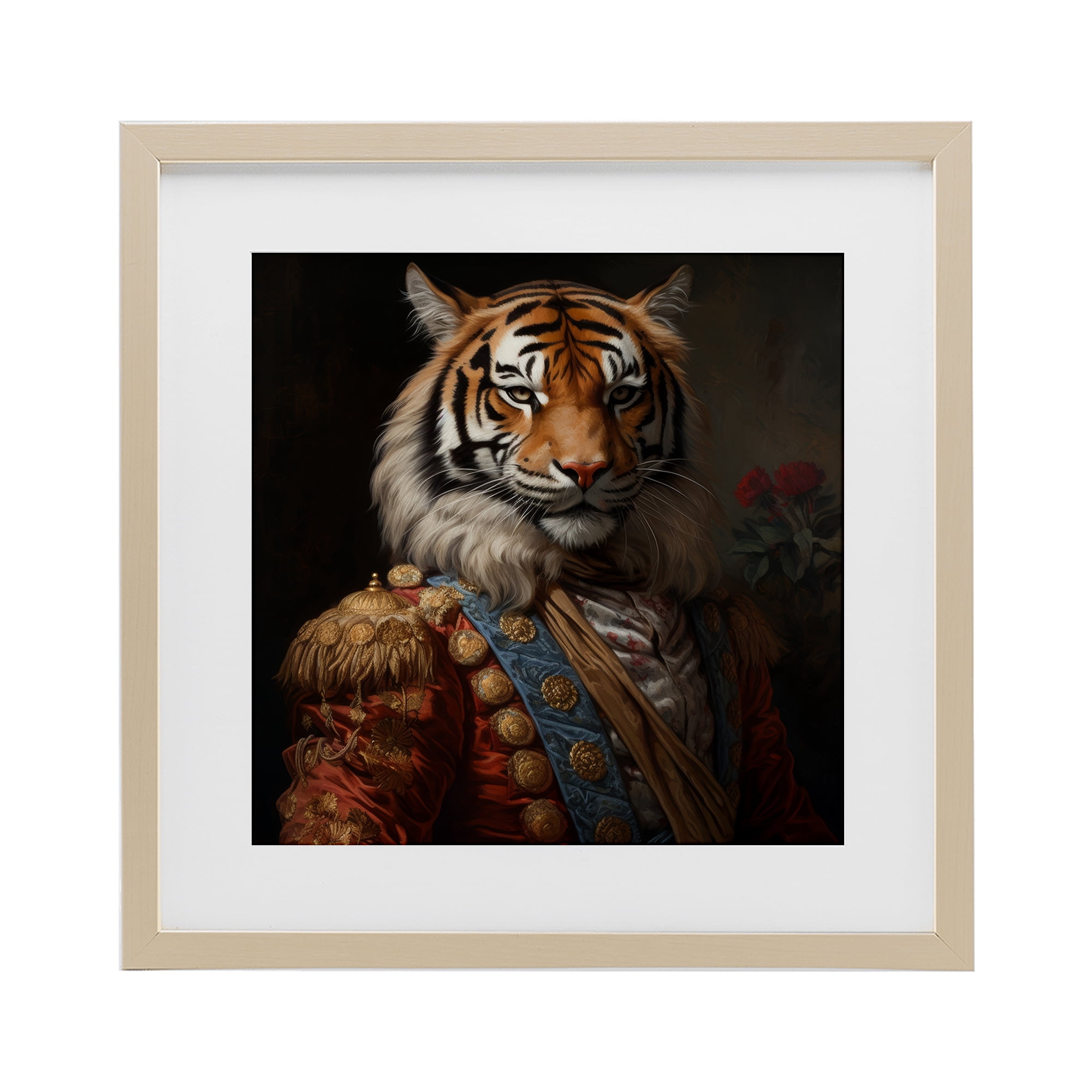 Stupell Industries Noble Tiger Transformation Birch Framed Print Under Glass, design by Lazar Studio