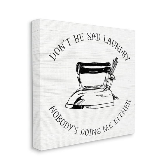 Stupell Industries Nobody is Doing the Laundry Sassy Cleaning Humor Canvas Wall Art Design by Daphne Polselli, 36" x 36"
