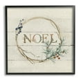 thumbnail image 1 of Stupell Industries Noel Holiday Botanical Wreath Graphic Art Black Framed Art Print Wall Art, Design by Carol Robinson, 1 of 7