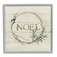 thumbnail image 1 of Stupell Industries Noel Holiday Botanical Wreath Graphic Art Gray Framed Art Print Wall Art, Design by Carol Robinson, 1 of 7