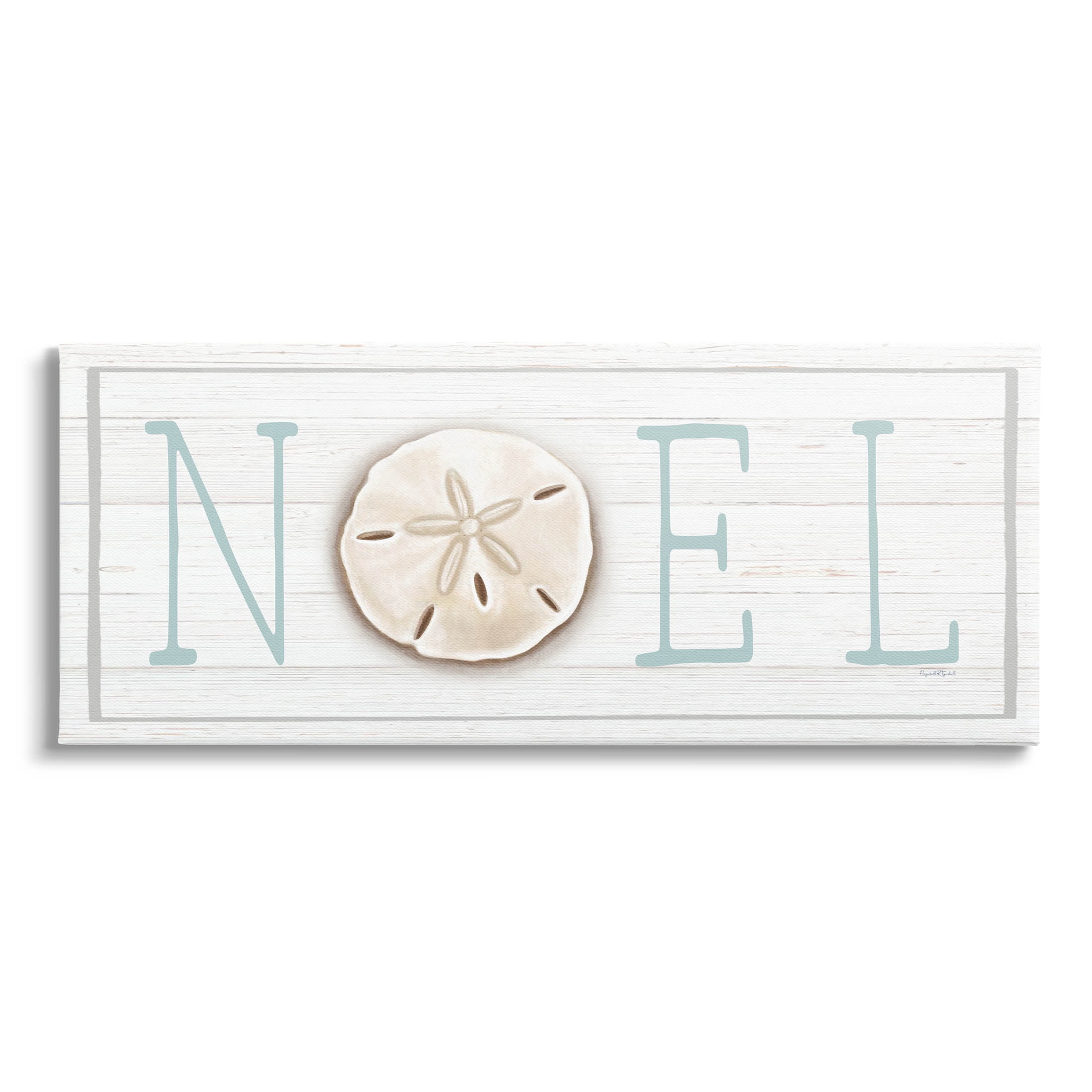 Stupell Industries Noel Holiday Sand Dollar Sign Graphic Art Gallery Wrapped Canvas Print Wall Art, Design by Elizabeth Tyndall