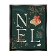 thumbnail image 1 of Stupell Industries Noel with Holiday Ornament Holiday Painting Black Floater Framed Canvas Art Print Wall Art, 17 x 21, 1 of 10