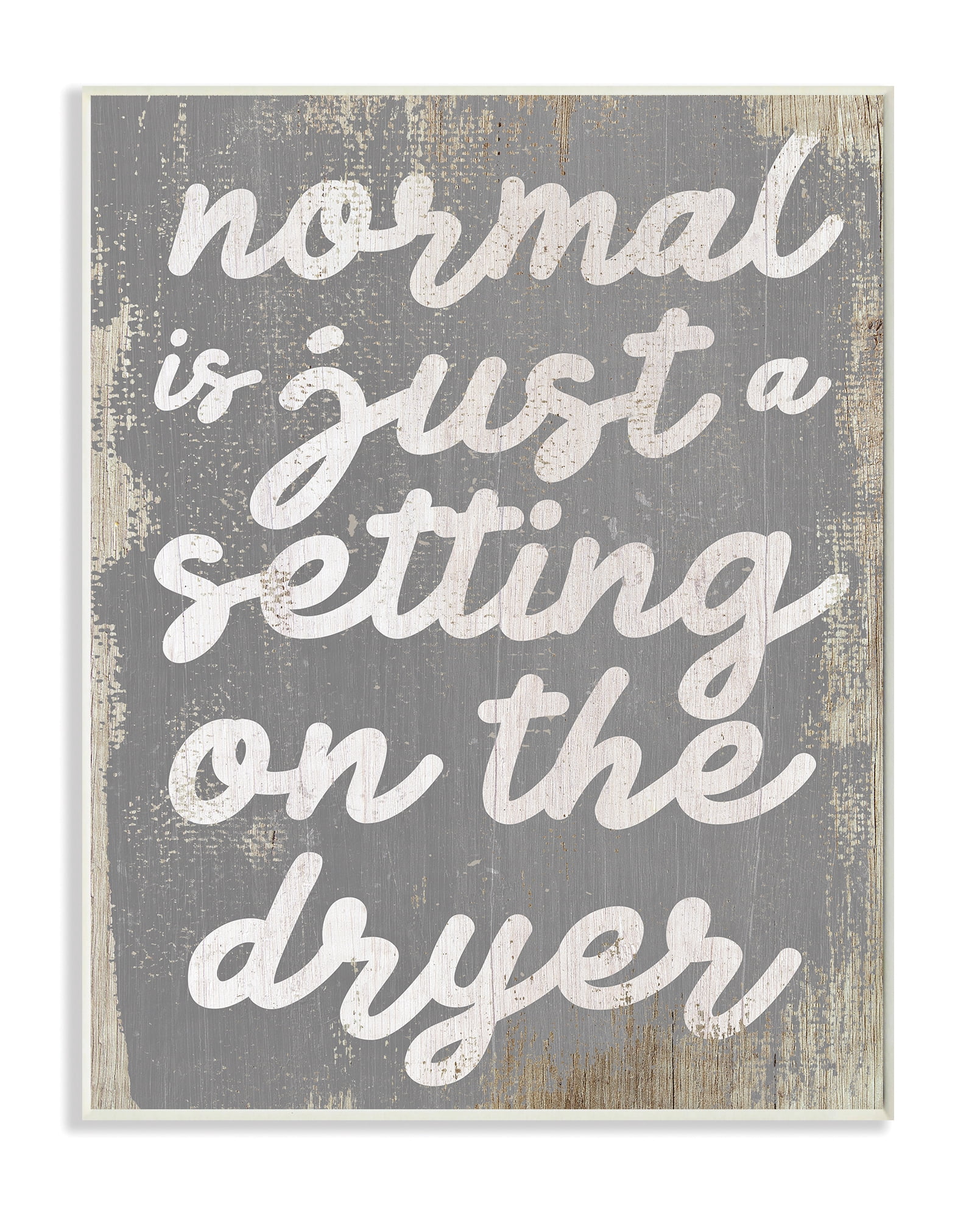 Stupell Industries Normal Setting Funny Family Laundry Bathroom Word Design Wall Plaque by Daphne Polselli