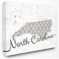 thumbnail image 1 of Stupell Industries North Carolina Patterned Grey US State Design Canvas Wall Art by Ziwei Li, 1 of 5