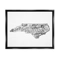 thumbnail image 1 of Stupell Industries North Carolina State Cities Graphic Art Jet Black Floating Framed Canvas Print Wall Art, Design by The Saturday Evening Post, 1 of 6