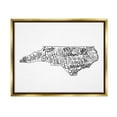 thumbnail image 1 of Stupell Industries North Carolina State Cities Graphic Art Metallic Gold Floating Framed Canvas Print Wall Art, Design by The Saturday Evening Post, 1 of 8